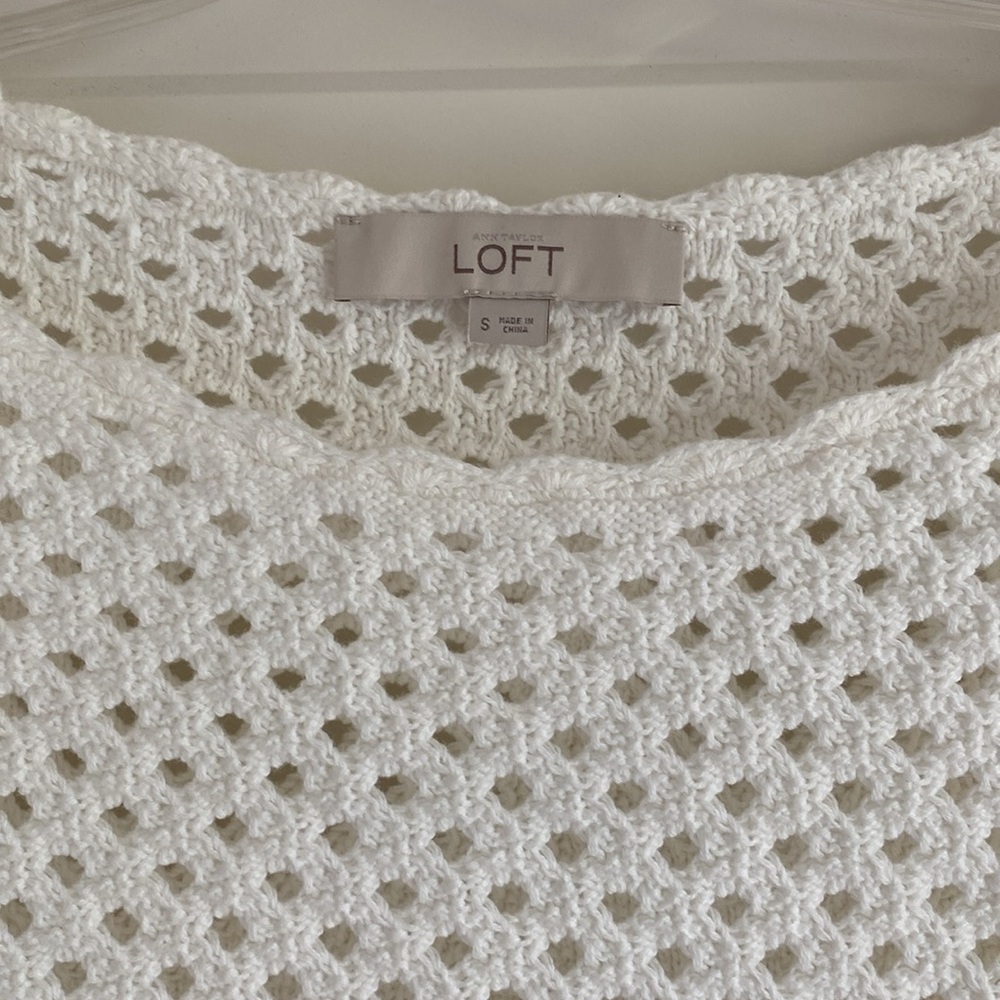 Ann Tayler LOFT white sweater, size: S, gently used - Picture 2 of 4